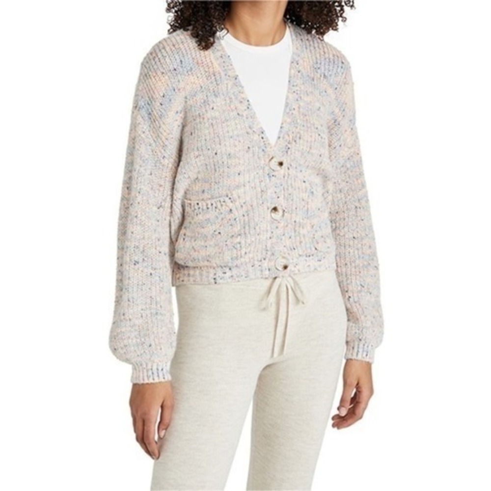 BB Dakota Steve Madden Golden Hour Multicolor Knit Button Front Cardigan Sweater